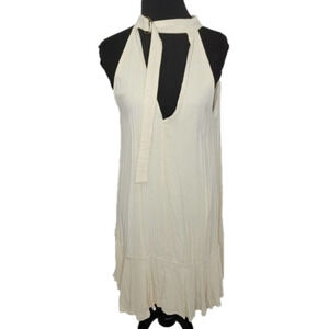 ENTRO Cream double lined flow dress